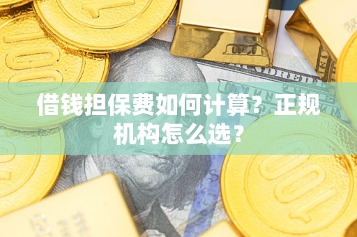 武汉借钱担保费如何计算？正规机构怎么选？