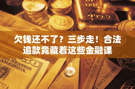 武汉欠钱还不了？三步走！合法追款竟藏着这些金融课