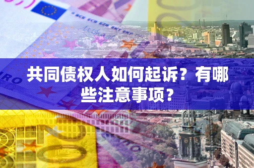 武汉共同债权人如何起诉？有哪些注意事项？