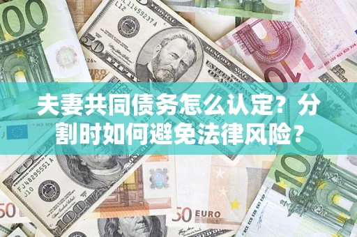 武汉夫妻共同债务怎么认定？分割时如何避免法律风险？